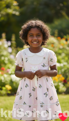 বাচ্চাদের জন্য সুন্দর ও নরমদায়ক প্রজাপতি প্রিন্টের জামা